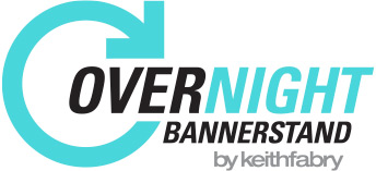 old overnight bannerstand logo