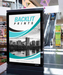 backlit prints in mall