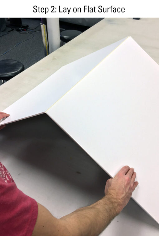 jumbo split panel foamcore setup step 2