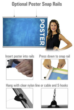 Instructions for optional poster snap rails