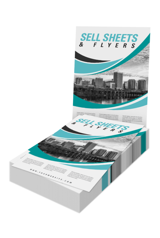custom printed flyers and sell sheets