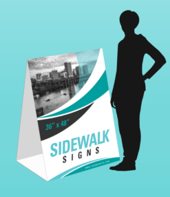 36" x 48" corrugated plastic a-frame sidewalk sign