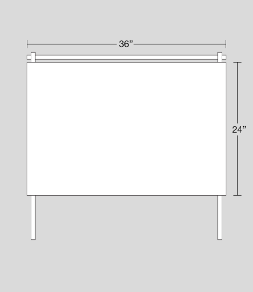 36" x 24" sign dimensions