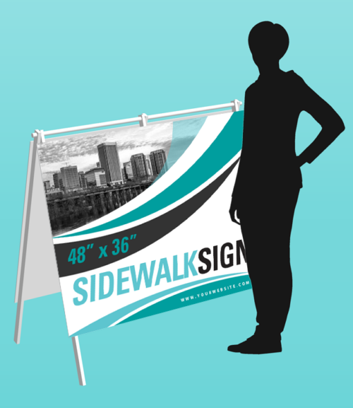Printed 48" x 36" rigid pvc a-frame sidewalk sign