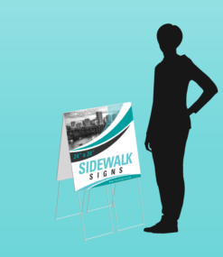Printed 24" x 24" corrugated plastic step stake a-frame yard sign
