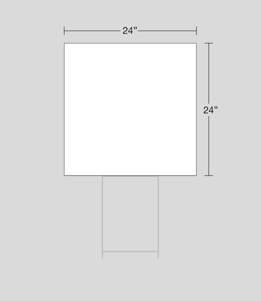 24" x 24" sign dimensions