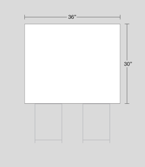 36" x 30" sign dimensions
