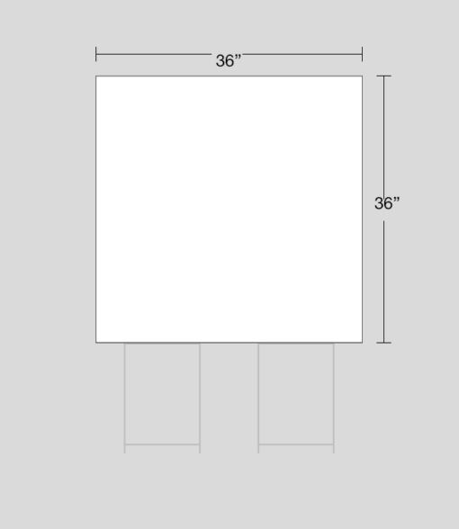36" x 36" sign dimensions