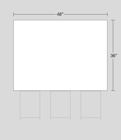 48" x 36" sign dimensions