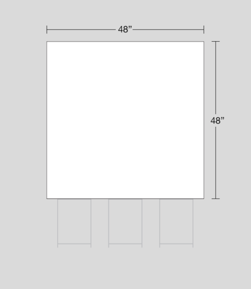 48" x 48" sign dimensions