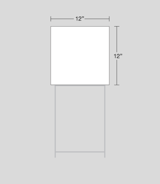 12" x 12" sign dimensions