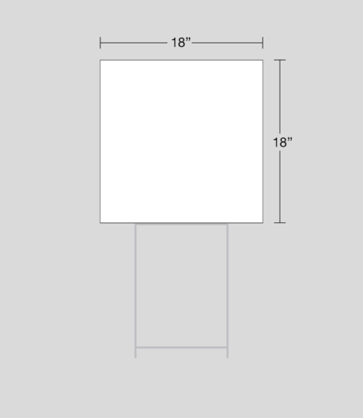 18" x 18" sign dimensions