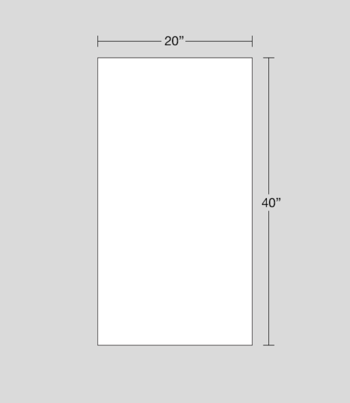 20" x 40" sign dimensions