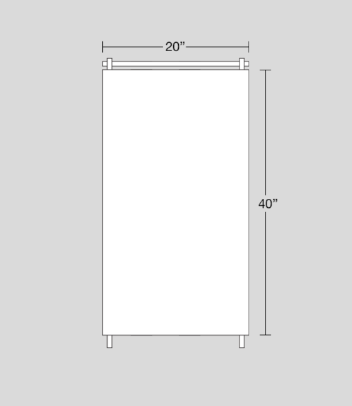 20" x 40" rigid pvc a-frame sign dimensions