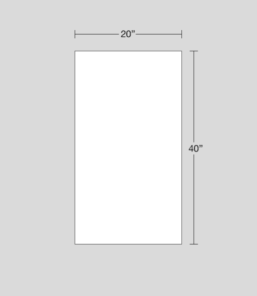 20" x 40" sign dimensions