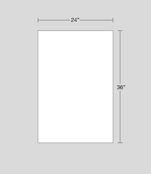 24" x 36" sign dimensions