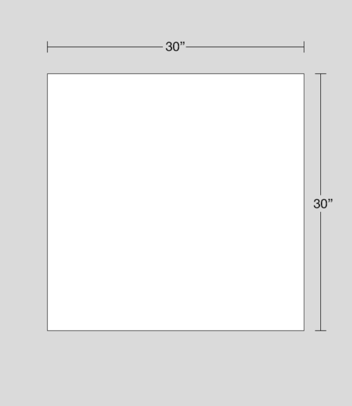30" x 30" sign dimensions