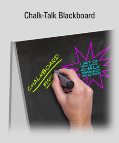 Close up of chalk-talk blackboard on sidewalk sign
