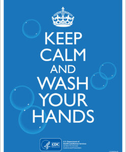Keep calm and wash your hands poster in English
