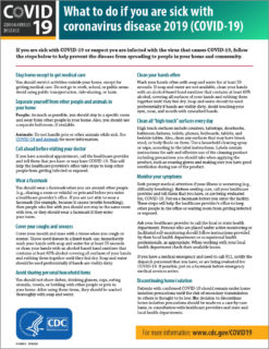 Poster detailing what to do if you have coronavirus COVID-19 in English