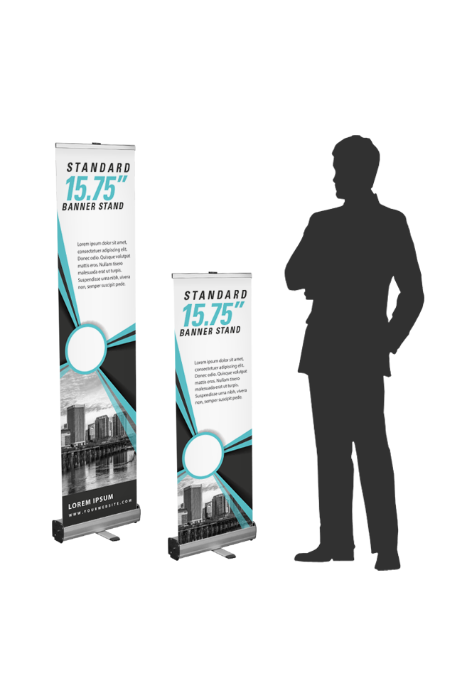 economy banner stands 15.75" width