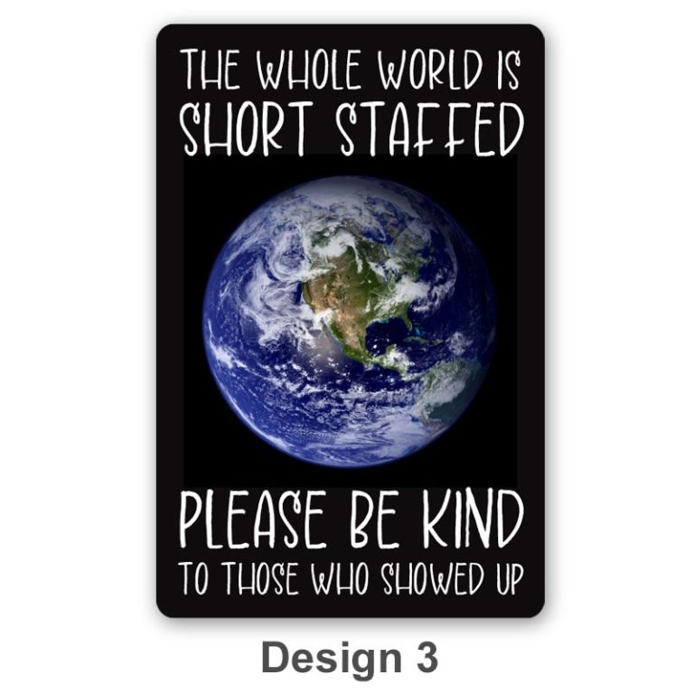 Short Staffed Sign SameDay Print and ShipOut