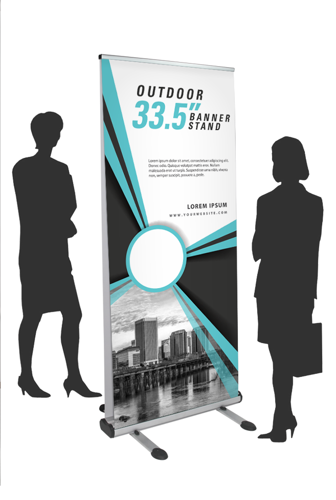 double-sided banner stand - fast printing and shipping