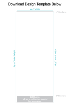 design template for outdoor banner stand double-sided