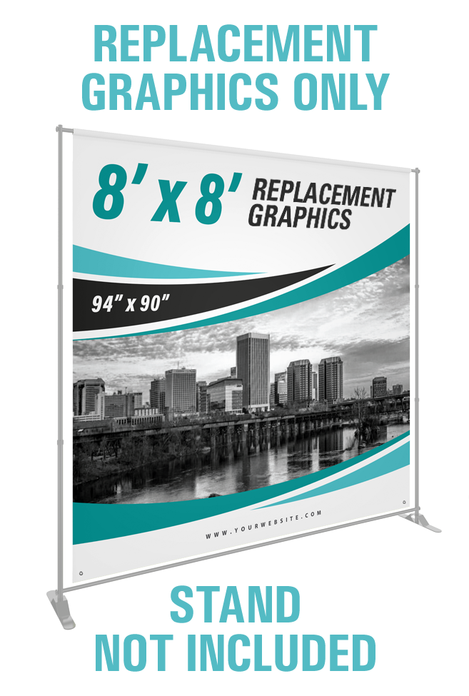 8' x 8' Fabric Backdrop Replacement Graphics